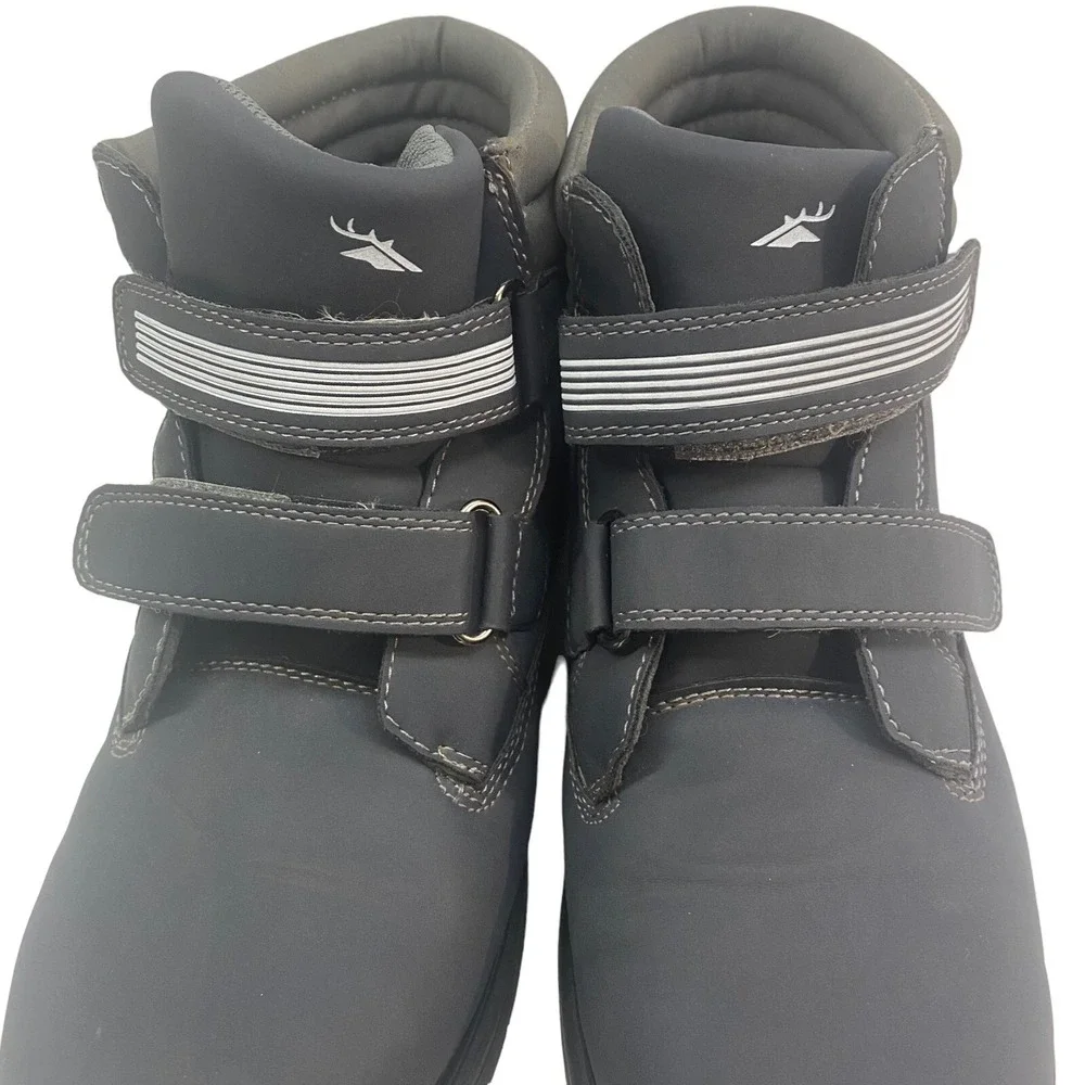 DEERSTAGS Boys Boots Size 7 Gray Marker Waterproof s-14